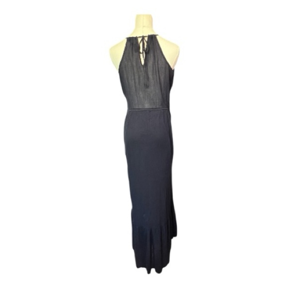 🆕 NWOT Gap navy blue embroidered halter maxi dress | size medium - Picture 6 of 10